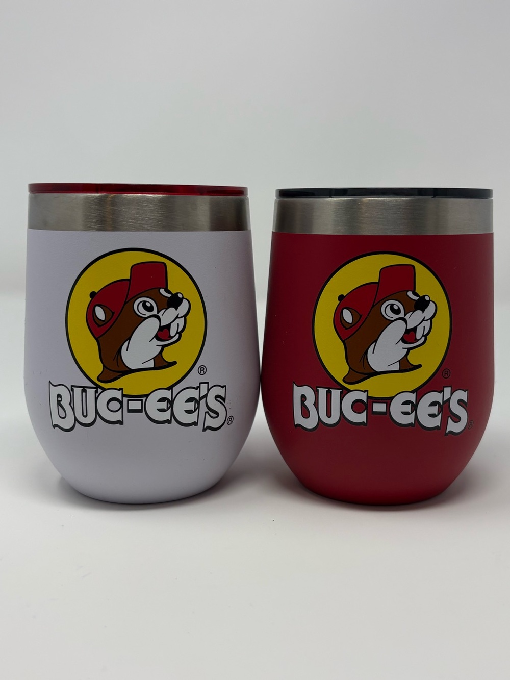 Buc-ee’s Stainless Steel Wine Tumbler - Red and White
